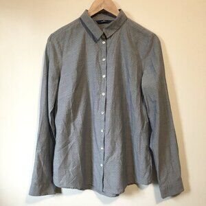 Tom Tailor Grey and White Dot Texture Cotton Button Down Shirt Size 38